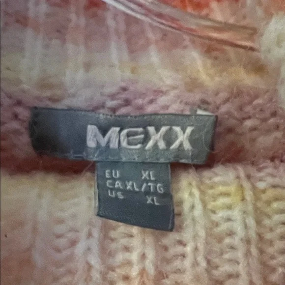 4/$20 Mexx Pastel Striped Cowl Neck Sweater - Picture 2 of 4